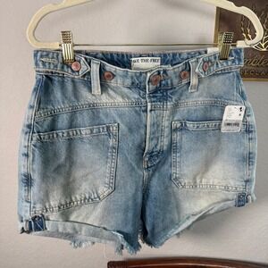 We The Free Free People Palmer Mid Rise Denim Short 25 NEW